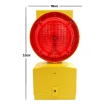 Flash Warning Light with Solar Energy, Dimensions 18x32 cm, LED Lighting