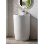 Mounted Washbasin Size 83×50×52 cm, ,Model Waterdrop, Chrome Color