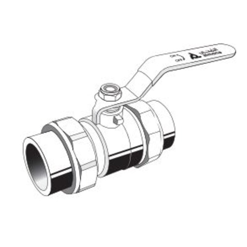 Ball Valve with Brass Union 32 mm, 25 bar, Green | Al mona for innovative pipe solutions
