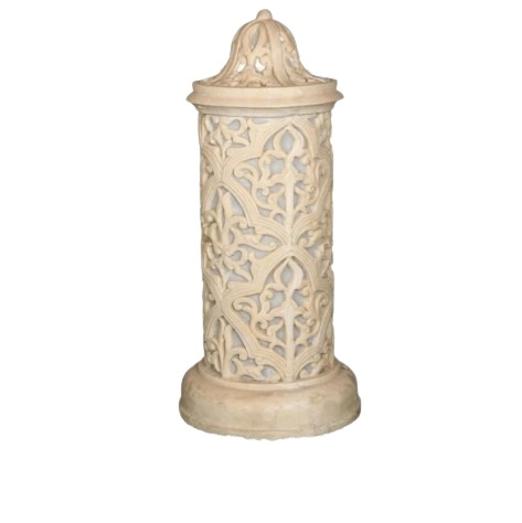 Marble Column with Dome 1 Bulb Length 78 cm Beige Color | Matkel Store