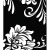 Wallpaper, Floral Design, Black and white roses Color, Size 10m×53cm