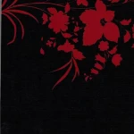 Classic Wallpaper, Vinyl Sheath, Length 10m, Width 53cm, red and black Color