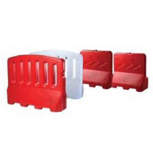 Plastic Road Safety Barrier Water Filled 17 kg 1m Width 1m Height Red | Matkel Store