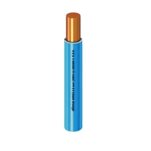 سلك نحاس مصمت مقاوم للحراره احادى النواة معزول PVC 90º 1 مم² قطر 2.3 مم 300/500 فولت 300 قدم ازرق | شركة الفنار