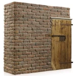 BAROK Turkish Stone, Natural Surface, Brown Color, Thickness 1 - 1.5 cm, Size 21.5×8 cm