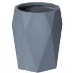 أصيص فايبر أسمنتي رمادي غامق مقاس 52×44 سم 