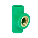 PPR Tee with Female Insert Modern Technology  Inside diameter   31.00 mm Color Green