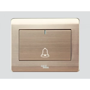 Doorbell Switch 16 Amp 7x7 cm, Gold Color | Art DNA