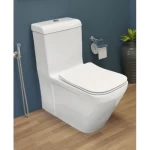 كرسي حمام ارضي  موديل فانسي، طول 71 سم ابيض