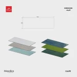 بلاط بورسلان Calpe عالي الجودة للأرضيات والجدران، مقاس 15×5 سم، سطح لامع، لون أبيض، سماكة 8 مم