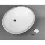 Oval Shape Ceramic Under Counter Wash Basin, With Dimensions 40×49.5×19.5 cm