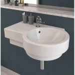 Hanging Single basin washbasin Size 36.5x75x19 cm, Off White Color | Saudi Ceramics Factory