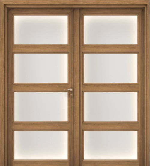 Premium Double Wooden Door Classic Design, Size 220 × 235 cm, Brown | YT-18920062