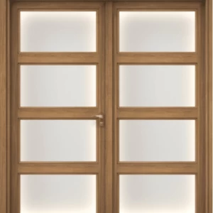 Premium Double Wooden Door Classic Design, Size 220 × 235 cm, Brown | YT-18920062