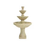 Outdoor ceramic decorative fountain, grey color, dimensions 80x150 cm