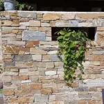 The Chinese Rough Slate Strips Stone, size 15x60 cm, volcanic rock color