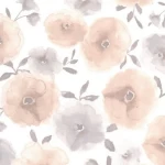 British Wallpaper Beige Color Floral Design, Size 10mx0.53m, Model 32465
