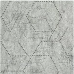 ورق حائط هندسي الماني مقاس 10 م× 0.53 م، لون رمادي، موديل ديفينو