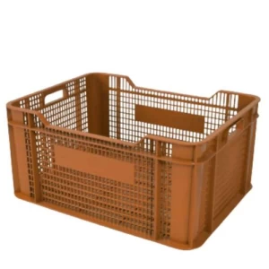 صندوق تخزين بلاستيك HDPE أبعاد 51×39×24 سم بني للأغراض الشخصية | مصنع الفريدي للصناعات البلاستيكية