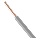 Single Electrical Wire 6 mm 450/750 Voltage Rating, Solid Copper Conductor PVC Insulated, Gray Color | Riyadh Cables