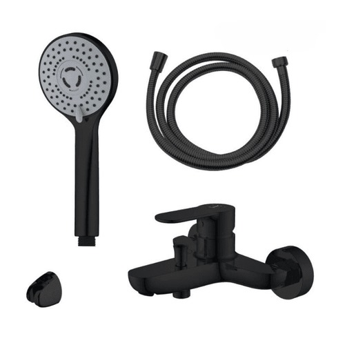 Bathtub Mixer Black Color, Model RISE | Saudi Ceramics