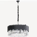 Classic Lighting Fixture Luxury Design, Black Color, Dimensions 100x40x27 cm