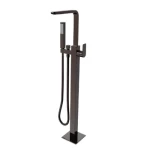 Floor Standing Bathtub Mixer With Moveable Handle107.3×27.5×21 cm, Black Titanium