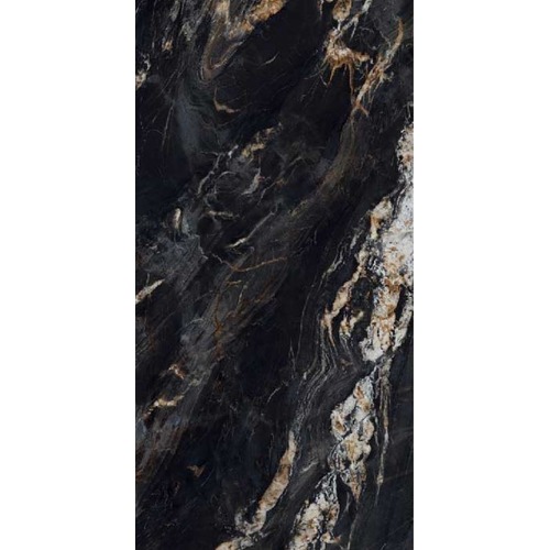 Indian Porcelain Floor Tiles 240x120 cm, Glossy Nero A | Emaar Al Watan (EMAC)