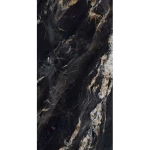 Indian Porcelain Floor Tiles, Glossy Surface, Rectangular Shape, Size 240x120 cm, Nero A Color