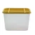 حاوية تخزين شباك بلاستيك HDPE بغطاء، سعة 55 لتر، مقاس 50×37×33 سم، لون أبيض مع غطاء أصفر، رقم الموديل  JJYHK