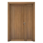 Luxury Wooden One and a Half Door for Homes, Brown, Size 160 × 235 cm, Model MO2