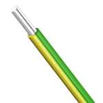 1.0 sq mm Electric Wire 600/1000 Rated Voltage, Tinned Solid Copper, Heat Resistant PVC Insulation (105°C), Yellow/Green | Asharqiyah Cables