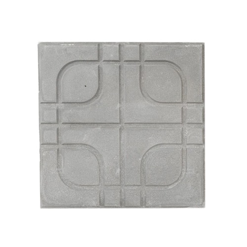Decorative Cement Tile Interlocking Squares 40x40 cm, Height 4 cm, Cement Color | Al Sarif Building Materials