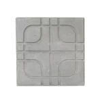 Decorative Cement Tile with Interlocking Squares Design, Size 40x40 cm, Height 4 cm, Cement Color | Al Sarif Company