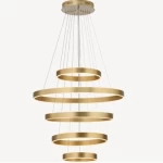 تويرل ثريا عصرية ليد، مقاس  80 × 80 × 120 سم، لون ذهبي