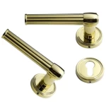 Separated Door Handle Gold Color
