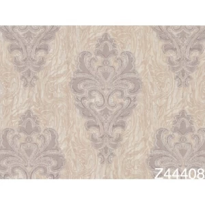 ورق حائط ايطالي تصميم كلاسيك 10 م×1.06 م بيج شاحب موديل 44408 | شركة بالبيد للديكور