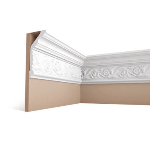 إطار ديكور فوم PU للاسقف 244×7.5×14.5 سم، أبيض | شركة زخارف