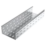 Straight Perforated Cable Tray, GI, Round Flange, 100mm Height, 100mm Width | BAHRA