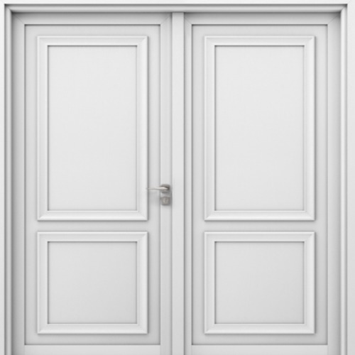Wooden Double Door EX02 Premium Design 220×235 cm White Color | YT-86750184