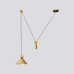 Decorative Hanging Light, Gold Color, Size 24x31 cm