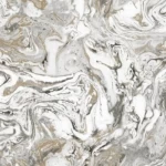 Wall Covering, Classic Design, white with brown and gray Color, Size 15.6m×106cm 