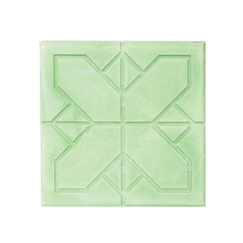 Decorative Cement Tile 40x40 cm, Height 4 cm, Light Green | Al Sarif Building Materials