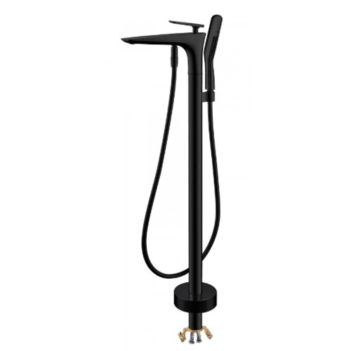 Automatic Freestanding Bathtub Mixer Matte Black, Modern Handle | Albayt Alaniq Sanitary Tools