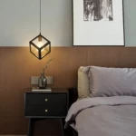 Single Ceiling Hanging Pendant, Black Color, 60 cm Wire