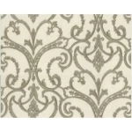 Italian Wallpaper classic design 10m x 1.06m, light beige, model 81402