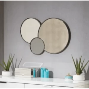 مرايا ديكور 90x60x2 سم، لون رمادي غامق، تصميم جزيرة | شركة ابيات