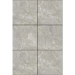 سيراميك بورسلان للأرضيات، مظهر رخامي لون رمادي، الأبعاد 60 × 60 سم