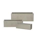 أصيص زراعة متوسط باللون الرمادي مقاس 69x25.5x23 سم