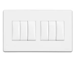 مفتاح كهرباء سداسى 10 امبير سدرا الفنار مقاس 14×7 سم اللون ابيض 